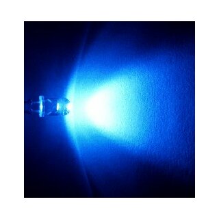 Blaue LED 5mm, 2.000mcd @60° diffus