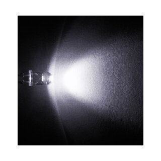 Weiße LED 3mm, 9000-11700mcd @23°, Yoldal YZ-WB3N23