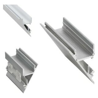 Aluminium Wand-Profil / Vouten-Profil für LED-Streifen reinweiß 2m